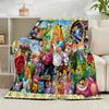 1PC Alice and the Cat Flannel Blanket Gift, Suitable for Both Men And Women, Soft Ideal for Beds And Sofa, Birthday Or Christmas Gift