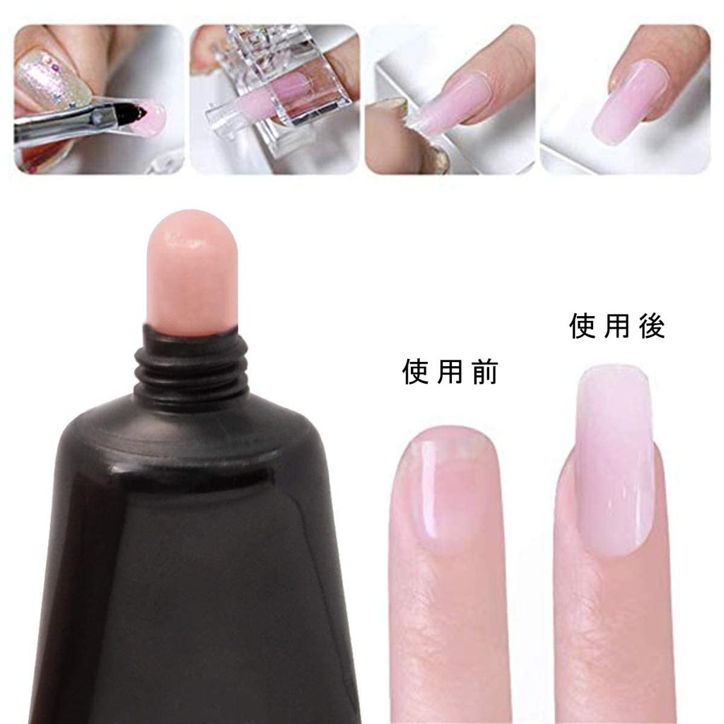 Biutee Poly Nail Gel Set with LED 8 Nail Gel for Nail Extensions Light, Colors,