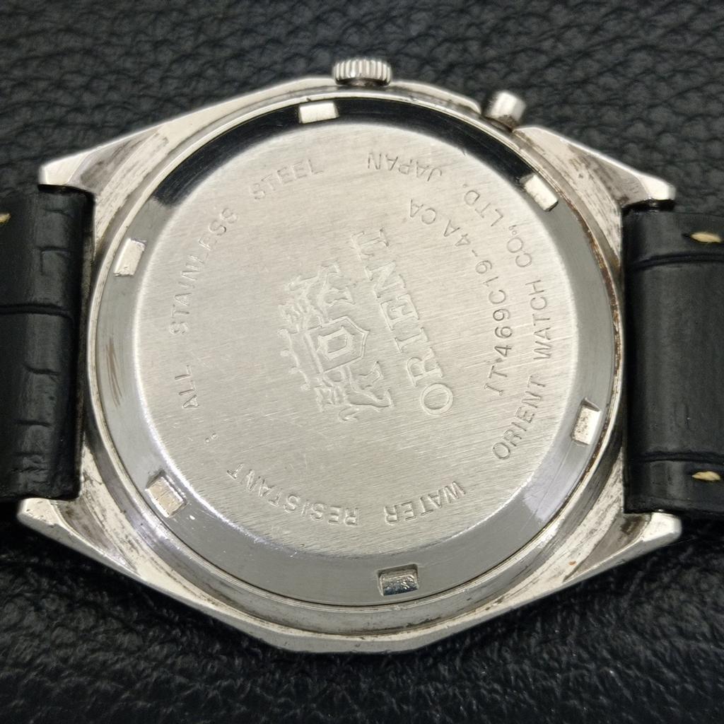VINTAGE ORIENT AUTOMATIC 46941 JAPAN MENS WHITE COLOR DIAL WATCH a700152-5 R201-a700152