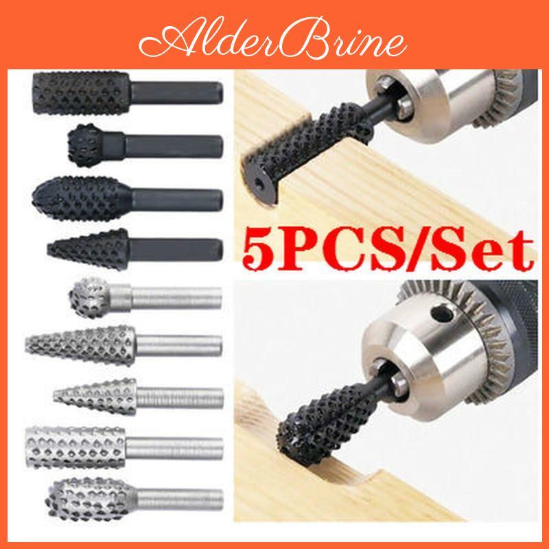5pcsset Set Cutting Bit Drill Tools For Woodworking Knife Wood Carving Tool