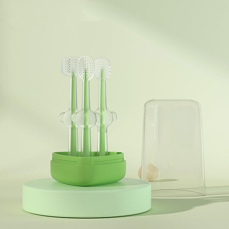

Pet Silicone Toothbrush And Toothpaste Set Antibacterial Fresh Breath Whitening Stain Removal Gum Care Edible For Cats And Small Dogs StyleB,3