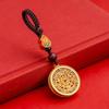 Chinese Vintage Car High-Grade Keychain Gold Bag Pendant Delicate Feature Hand-Woven Diy Charm  Boyfriend Gift