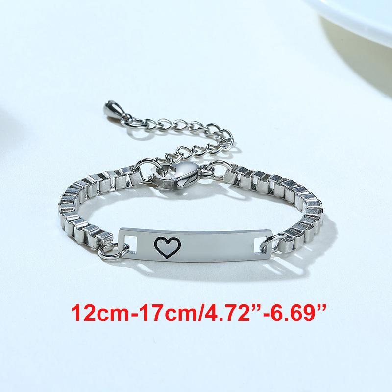 Individuell gravierte Armbänder für kleine Mädchen, personalisierter anti-allergischer Edelstahl-Balken Schmuck für Mädchen und Jungen