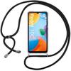 Protective Case - E.F.CONNECTION - For Xiaomi Redmi 10C - Silicone - Transparent - Shockproof with Black Lanyard