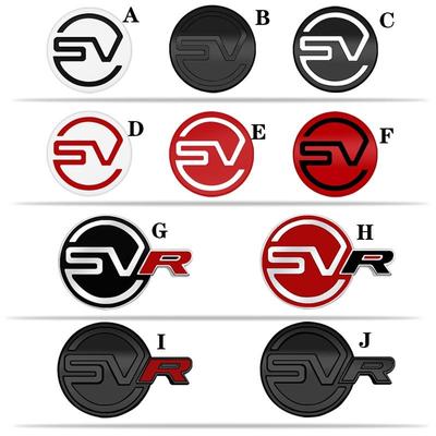 3D Metal Car Front Grille S/VR Logo Decoration Rear Trunk SV Emblem Badge Stickers For La-nd R-over Ra-nge Ro-ver Sport