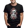 Gothic Skull Roses Shirt Cotton Short Sleeve Summer Casual Funny Edgy Dark Theme Graphic Unisex Tee Embrace Your Inner Darkness