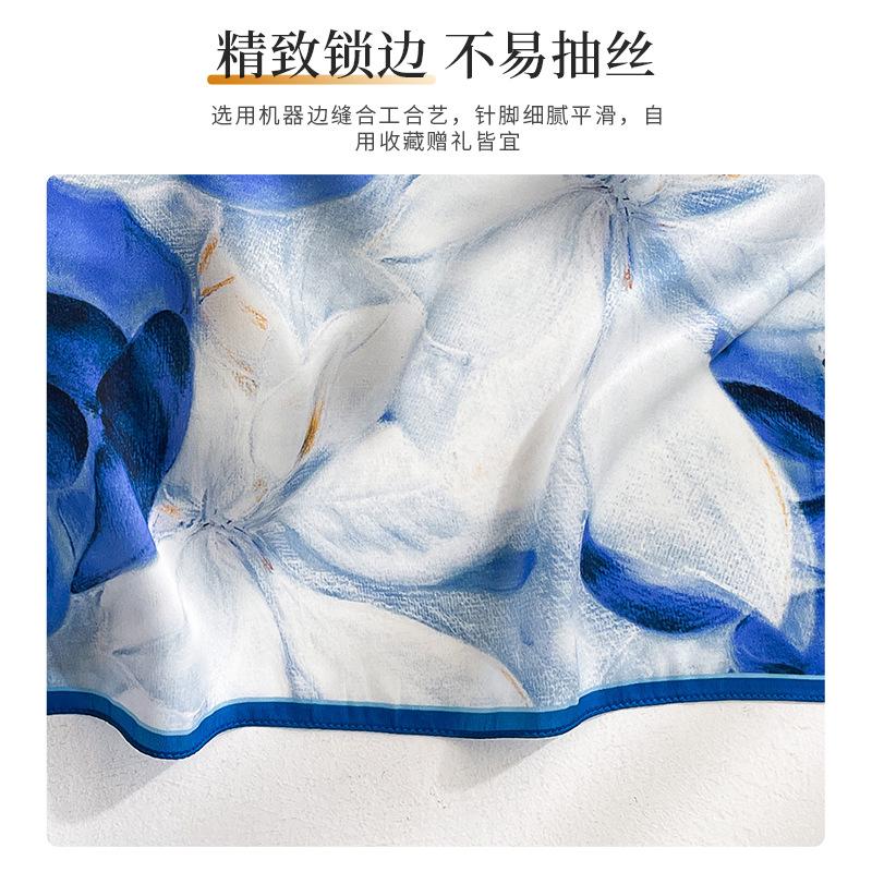 Fashion 100% Real Silk Scarf Women Square Shawls Wraps for Ladies Foulard Scarves Pashmina Female Hijab Bandana bufanda Kerchief