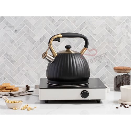 3.5L Whistling Kettle, Stainless Steel Wide Mouth Kettle, Boils Hot Water, Large Capacity, Family Use, Gas Stove and Induction Compatible, Commercial