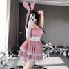 AssassinCat Sexy Pink Bunny Santa Christmas Halloween Costume Stage Performance Cute Velvet Game Adult Photo Luxury Set Costume, Costume, Set,