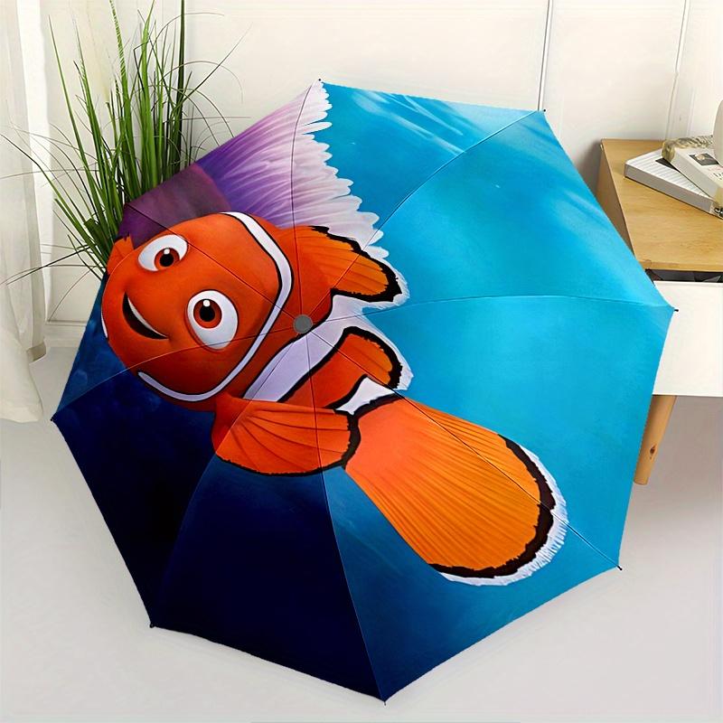 

Disney Finding Nemo, Pixar Automatic Open/Close Umbrella - Cute Umbrella with Cute Design, Portable 3-Fold Compact Umbrella for Men & Women,