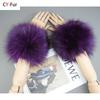 2025 New Style Fox Fur Cuff Arm Warmer Lady Bracelet Real Fur Wristband Glove High Quality Fox Fur Cuffs Hot Sale Wrist Warmer