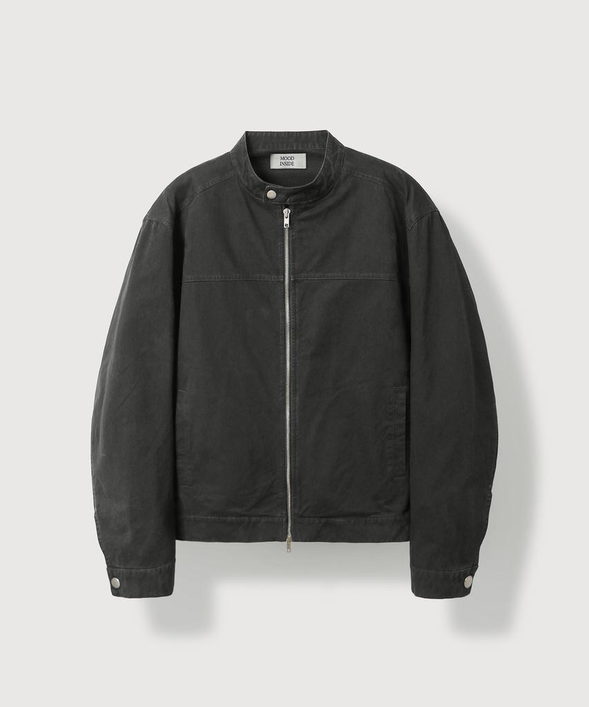 Mood Inside Washed Cotton Biker Jacket_Light Beige