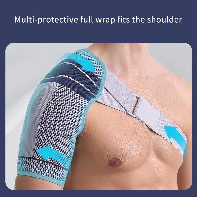 Support Brace For Torn Rotator Cuff Adjustable Shoulder Support Pad Belt Band Strap Wrap Compression Sleeves Back Brace Guard