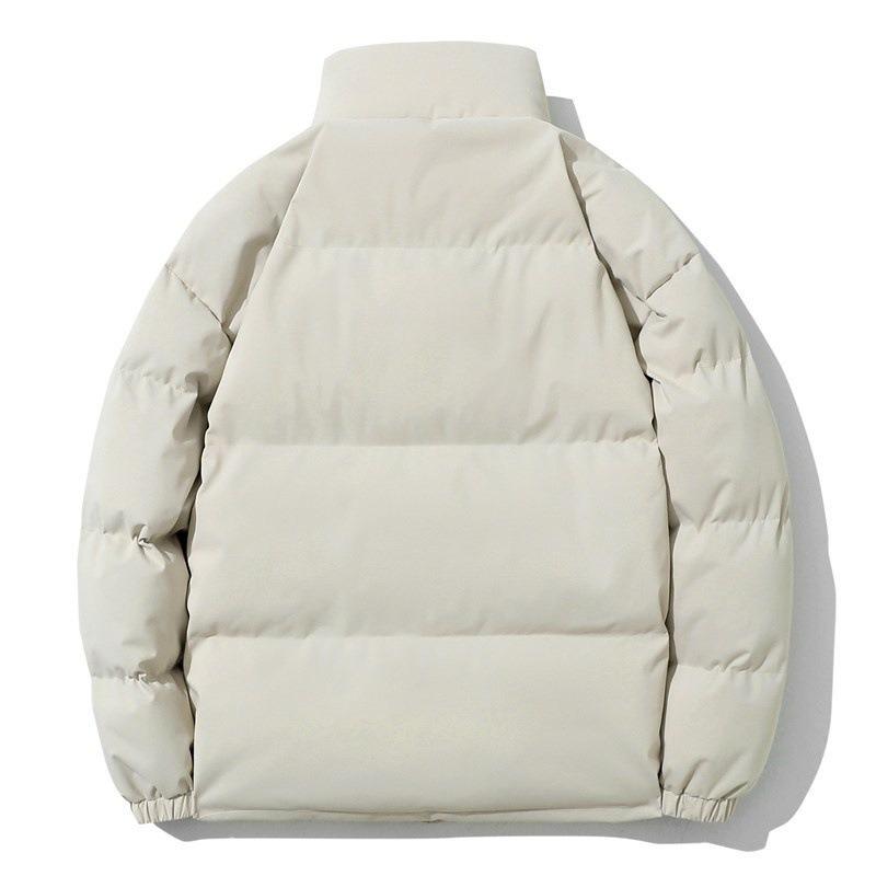 Velvet cotton-padded jacket men's stand-up collar thickened jacket winter trendy brand loose cotton-padded jacket cold-proof and warm bread clothing