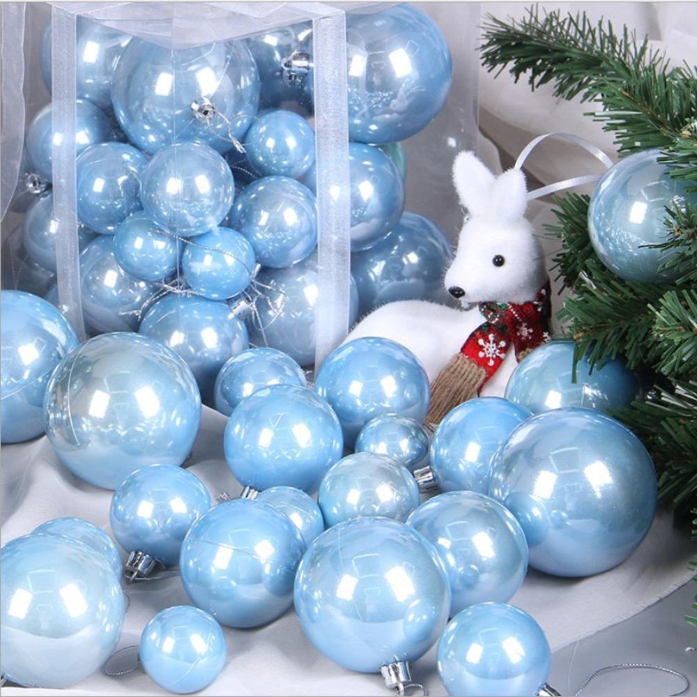 Fashion 37pcs Christmas Ball Pearl Color Gift Crafts Christmas Tree Decorative Party Supplies Toy Christmas Festival