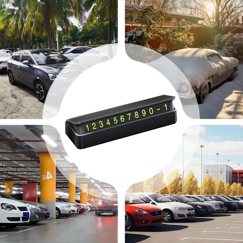 Temporary Parking Number Plate Temporary Parking Phone Number Sign For Dashboard Notification Plate Car Interior Decors Day And