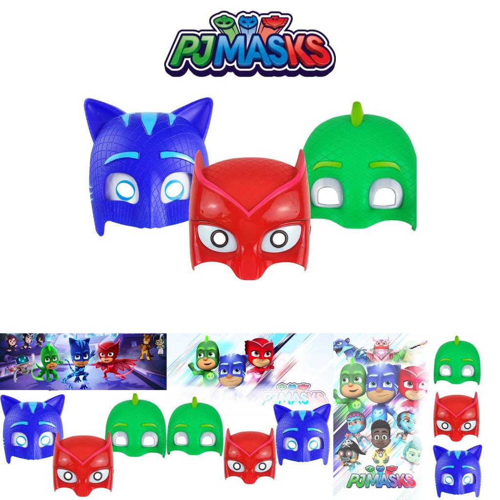 Máscaras que brilham no escuro dos Pj Masks para festa de Halloween