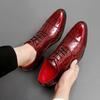 Italian Luxury Red Men Heel Shoes Man Male Oxford Men's Wedding Mens Shoes Designer Leather Formal Dress Shoes for Men