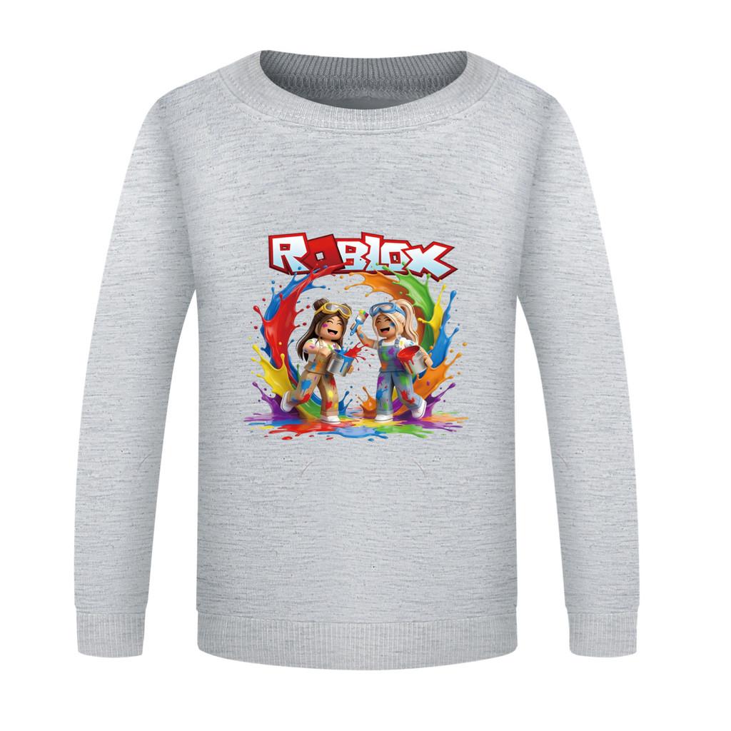 5577 Multi-color Children Boys Girls Roblox Printed Round Neck Long Sleeves Sweatshirt Top