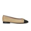 Flat bottomed single shoe women's shallow mouth round toe French bow color blocked ballet women's shoes