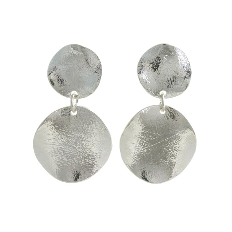 

[Vantaine] VINGTAINE double wave plate earrings earrings p1494-s-p