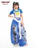 Girls' Hip Hop Dance Outfit: Short Sleeve T-shirt with Ripped Pants or Shorts Set for Performances