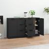 3115789 vidaXL Buffets 2 Pcs Black 60x30x70 Cm Engineered Wood