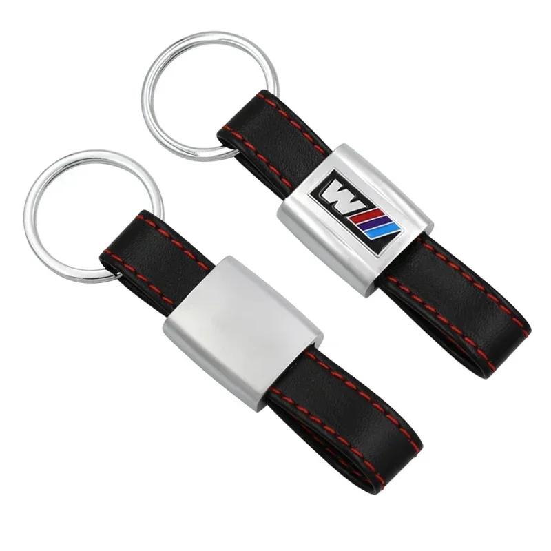 WKS5 Leather metal Car keychain key chain Car key ring For bmw M Sticker X1 X3 X4 X5 X6 X7 e46 e90 f20 e60 e39 f10 Car accessories
