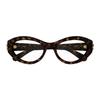 Gucci Full Frame Lightweight Cat Eye Optical Frame Women's Tortoise Shell Color Tortoiseshell 51 Glasses Case (random Size and Color) + Glasses Cloth