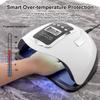 280W UV Lamp for Gel Nails Portable 66LED Nail Lamp with Automatic Sensor and 4 Timer LCD Display