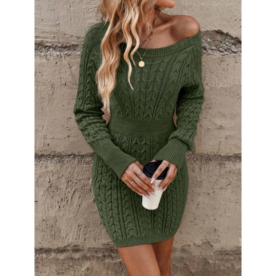YYFS Women's Fashion Casual Fall Winter Solid Color Print Long Sleeve O-Neck Sweaters