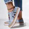 Women's Halloween Loafers Shoes  Casual Flat Vulcanized Shoes Elastic Slip On Loafers Black Cat Single Sneakers Shoes