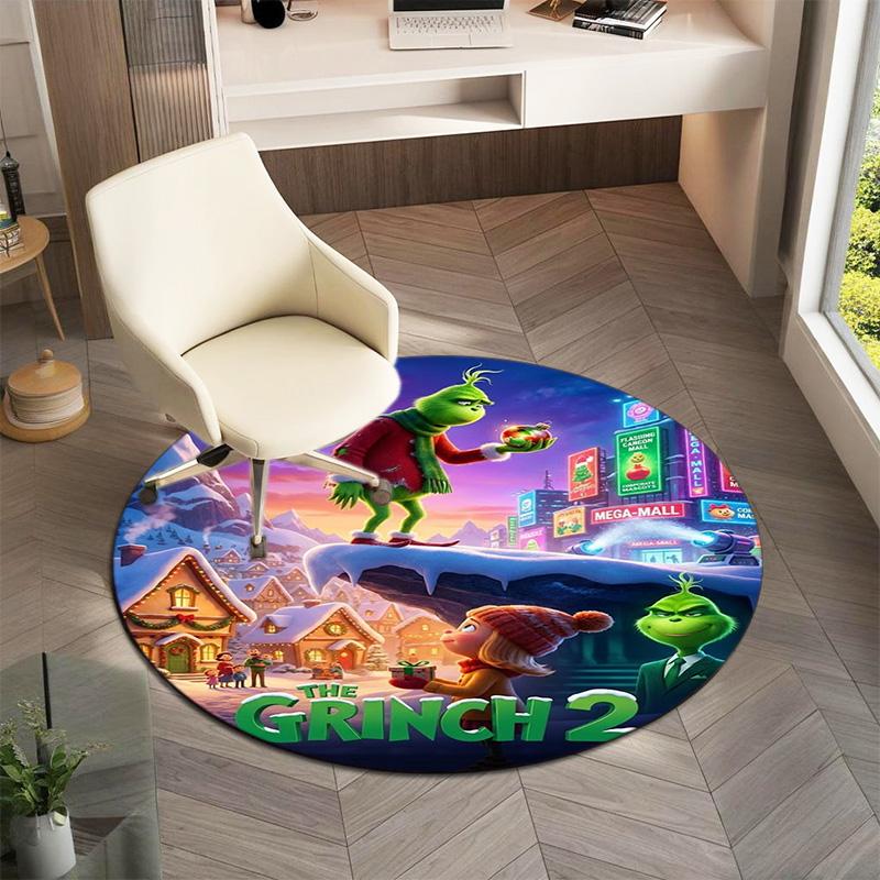 American Christmas Comedy How the Grinch Stole Christmas carpet Household goods decoration anti slip home table and chair mat aisle door mat carpet 5