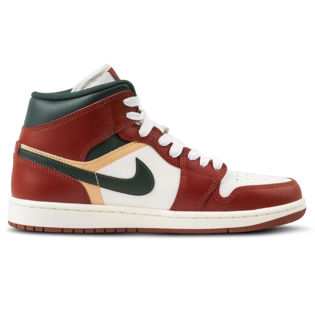 Jordan Air Jordan 1 Leaping Ahead Abrasion Resistant Abrasion Resistant Mid top Vintage Basketball Shoes Unisex DQ8426-105(Team144-)