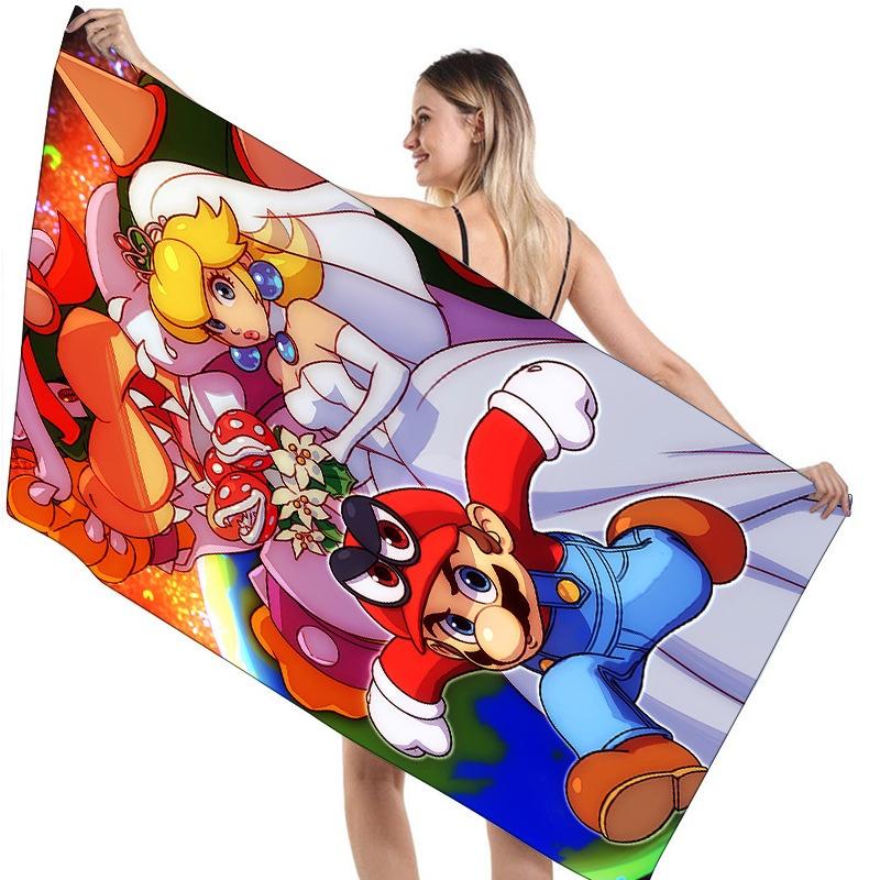 Children's Mario Beach Towel Super Soft And Absorbent!