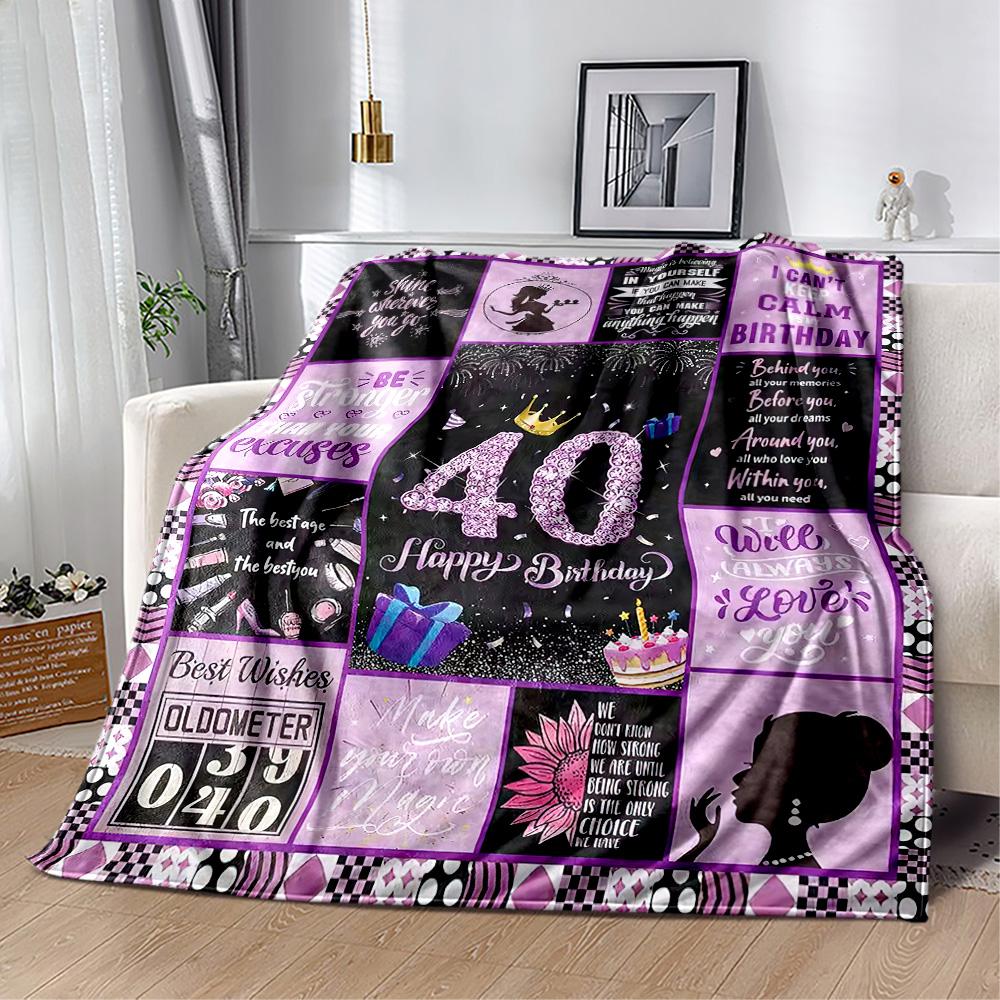 Fifty Fabulous Milestones flannel,Lightweight,Flannel Blanket,Comfortable Blanket, Sofa Blanket, gift blankets,Holiday gift blanket Blankets