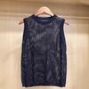 2025 Women's Sleeveless Knitted Mesh Cutout Round Neck Vest - Versatile Spring/Summer Top