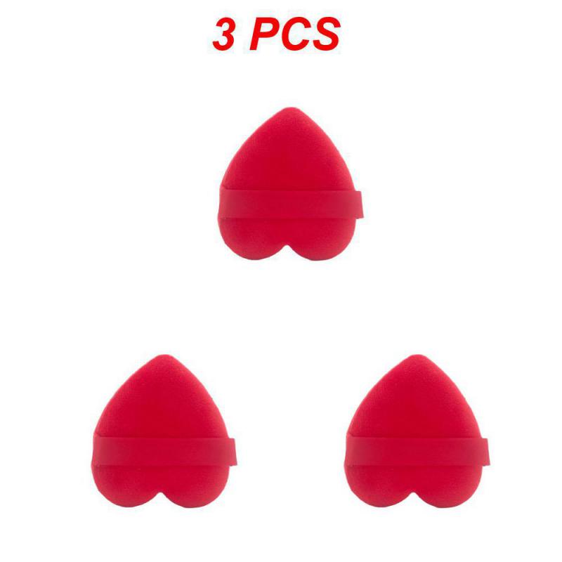 1/2/3PCS Heart-shaped Velvet Facial Face Makeup Puff Cosmetic Makeup Cotton Sponge Puffs Make Up Tools