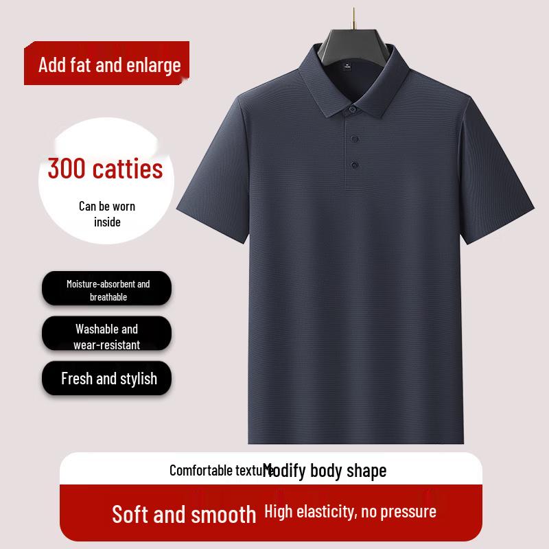 Men s Plus Size Breathable Polo Shirt L