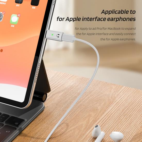 Adaptér sluchátek USB-C na audio Adaptér USB typu C samec na samice Konvertor sluchátek Adaptér zesilovače sluchátek pro Apple