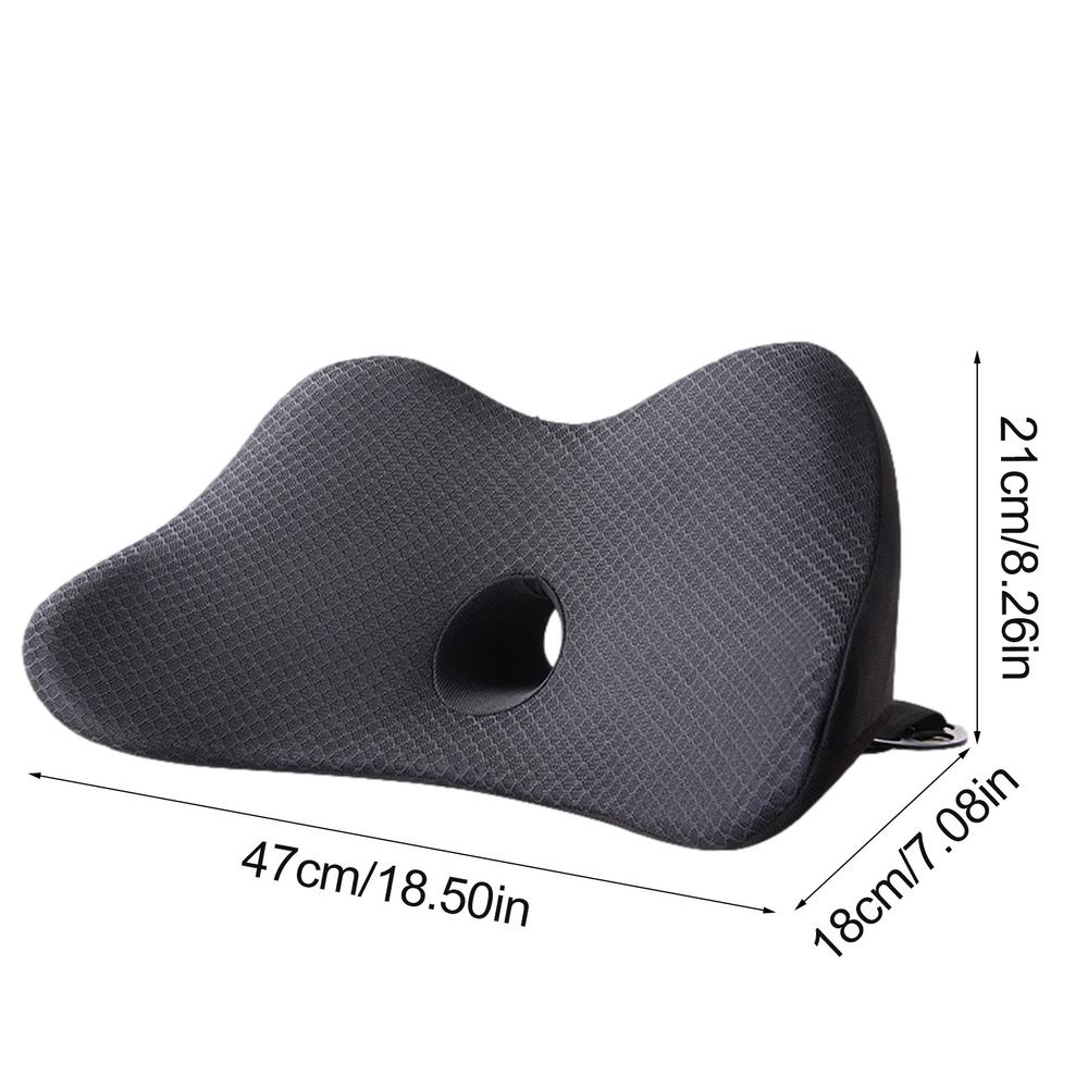 

Car Seat Lumbar Support Lightweight Wedge Cushion 2 in 1 Driver Seat Memory Foam Pillow Cushion for Driving Protection Waist чёрный