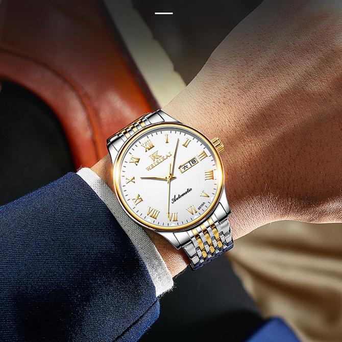 New TOP Brand Luxury Men's Watch With Box Business Dual Calendar Luminous Waterproof Automatic Men's Mechanical Watches