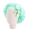 European and American popular wide-sided elastic streamer nightcap, children's bow solid color round hat home hat JDKB-21B