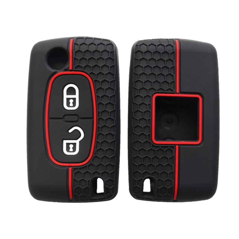 Silicone Car Key Cover for Peugeot 308, Citroen 307, C-Elysee, Picasso