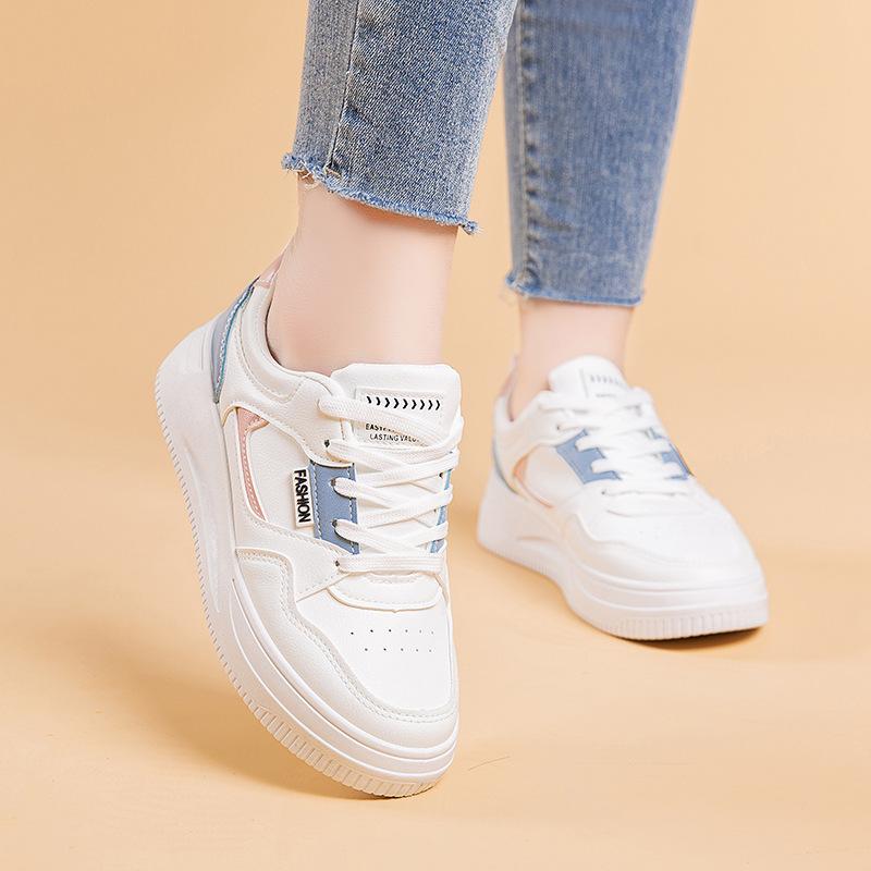 2025 popular spring women's low-top board shoes Korean version fashion versatile little white shoes student non-slip platform sports shoes