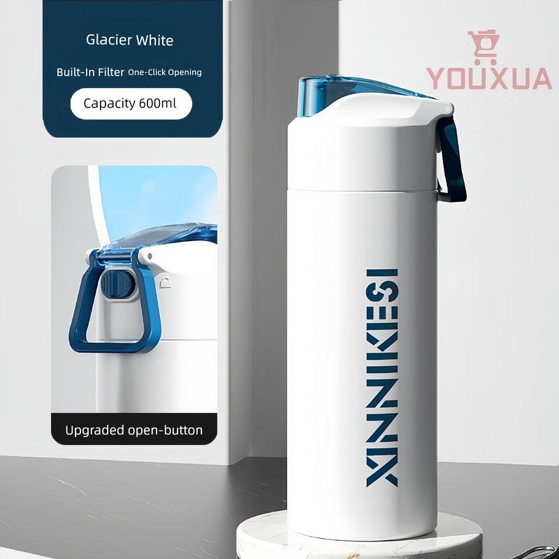 Japanese Large-Capacity Thermos Cup for Students, 316 Stainless Steel Outdoor Sports Water Bottle, Men's Car-Mounted Direct Drinking Cup