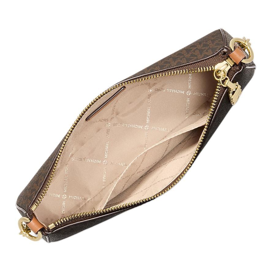 Michael Kors Empire Coated Canvas Shoulder Bag Medium Women's Brown 32S5G8EW6B-BRONZO/GHIANDA