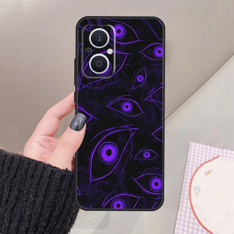 Scary Face Eyes Funda For OPPO Reno 12 F 11F 13F 14F 10 13 14 15 Pro 7 8 Lite OPPO Find X8 X6 X5 X9 Pro Case