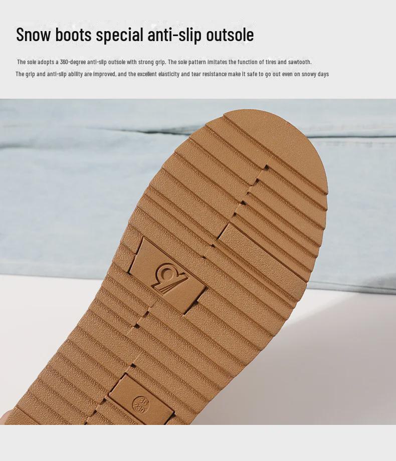 2024 Jesień/Zima Damskie Śniegowce na Wysokim Obcasie - Skóra Naturalna, Grube, Ciepłe, Design Podkowy