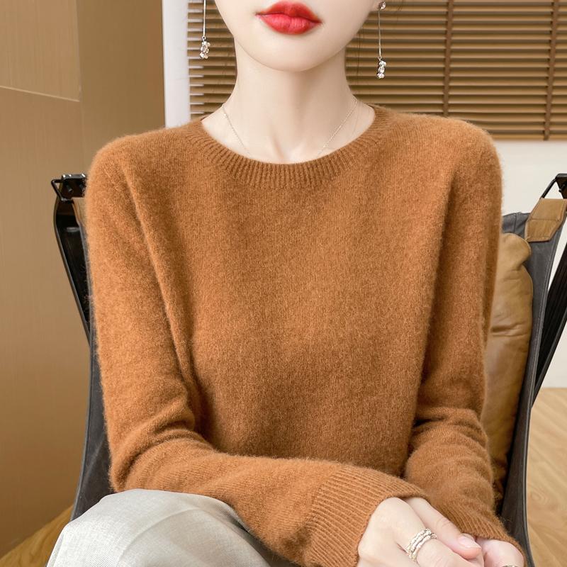 Women Sweater 100% Wool MODERN NEW SAGA Knit Pullover O-neck Thin Spring Autumn Jumpers Female Knit Tops